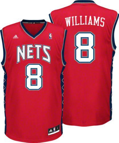 Men Brooklyn Nets #8 Deron Williams Red Revolution 30 Stitched NBA Jersey
